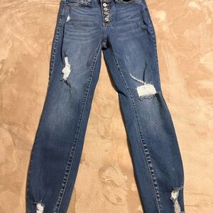 KanCan Blue Skinny Distressed Denim